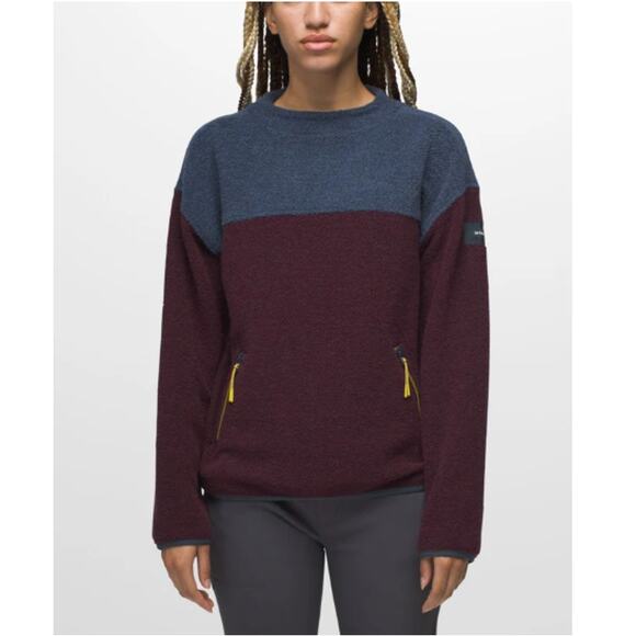 New PRANA Women's Mulberry Block Incrediwool Crewneck Sweater Size M - Picture 1 of 6